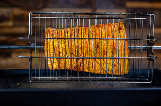 How to Spit Roast Pork Belly with Golden Crackle