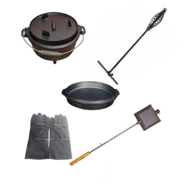 5 Pieces Camping Cookware Combo Set by Flaming Coals