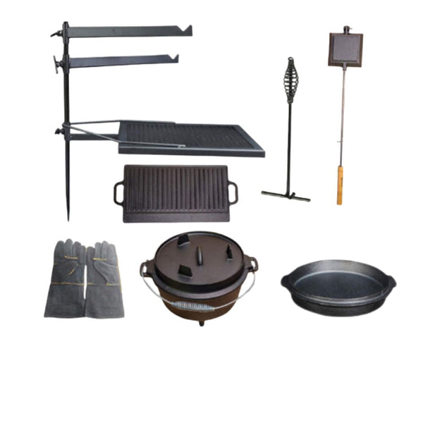 7 Pieces Camping Cookware Combo Set by Flaming Coals