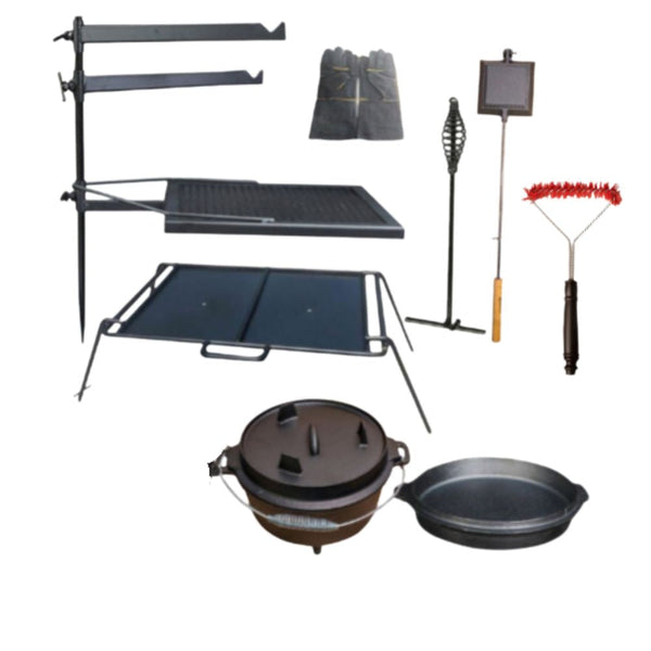 7 Pieces Camping Cookware Combo Set by Flaming Coals