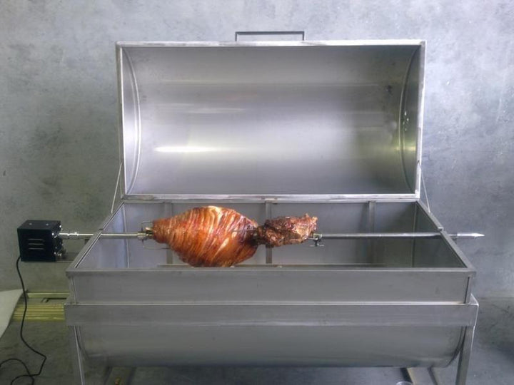 DIY BBQ Spit Rotisserie Set - Stainless Steel with Motor by Flaming Coals