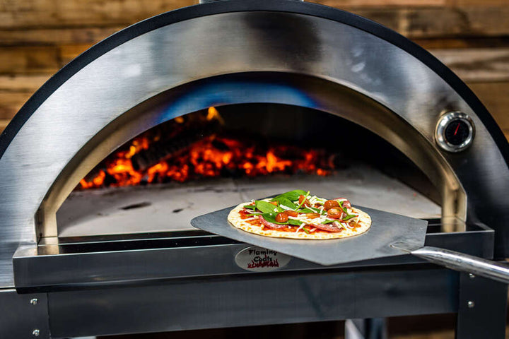 Aluminum Pizza Peel and Oven Brush Combo by Flaming Coals