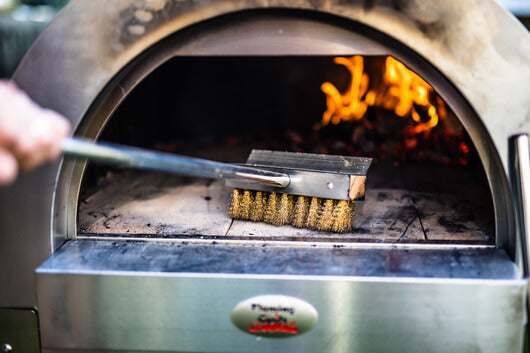 Aluminum Pizza Peel and Oven Brush Combo by Flaming Coals