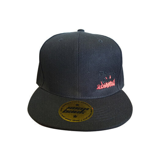 Flaming Coals BBQ Hat/Cap FC Logo Black - Flat Brim & Trucker