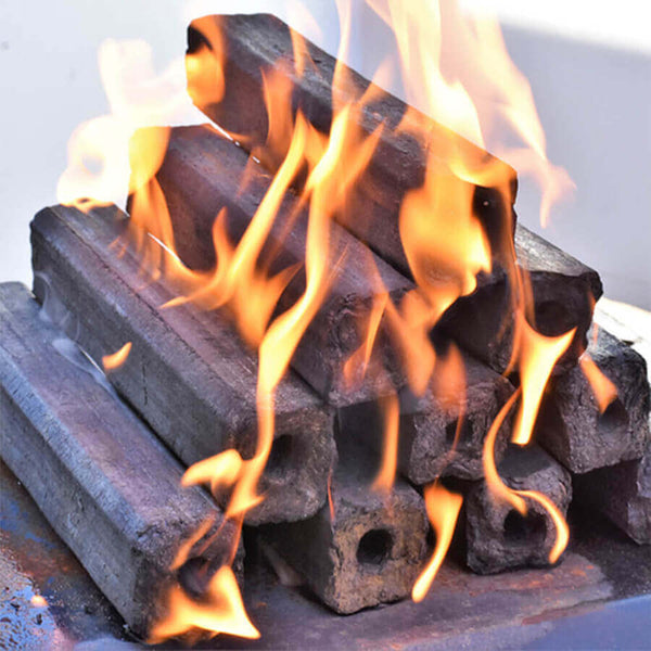 HotRods Charcoal Briquettes - Flaming Coals