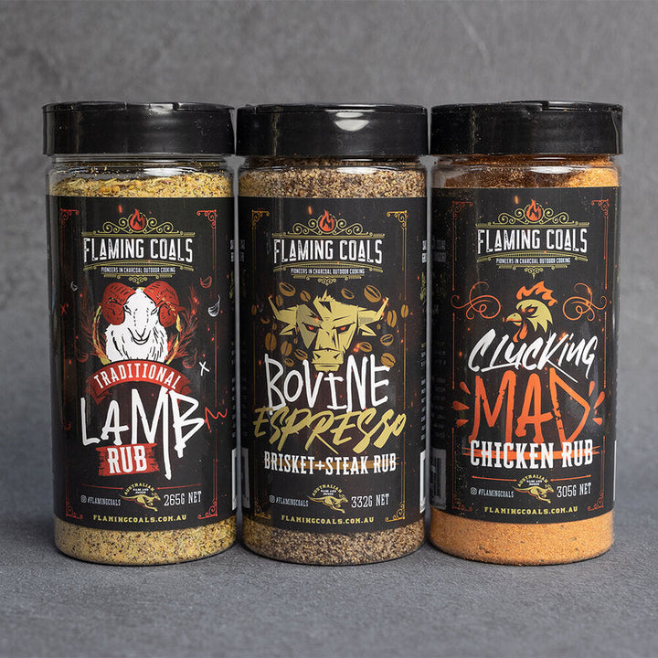 Flaming Coals Rubs and Sauces Combo Pack