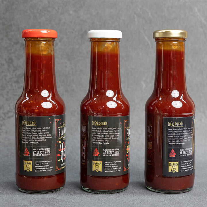 Flaming Coals BBQ Sauce 3 Pack Combo