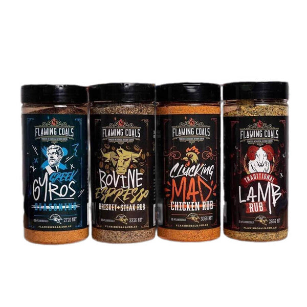 Flaming Coals BBQ Rubs 4 Pack