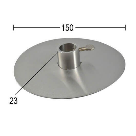 2x S/S Spit Roast Souvlaki Gyros Disc/Plate - 22mm Round Collar - Flaming Coals
