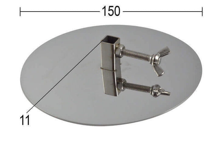 Stainless Steel Souvlaki Gyros Plate 8mm|10mm x 2 - Flaming Coals