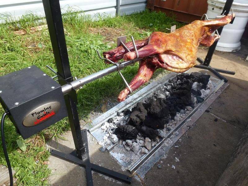 BBQ Spit Rotisserie Motor 30kg Stainless Steel 240v Flaming Coals