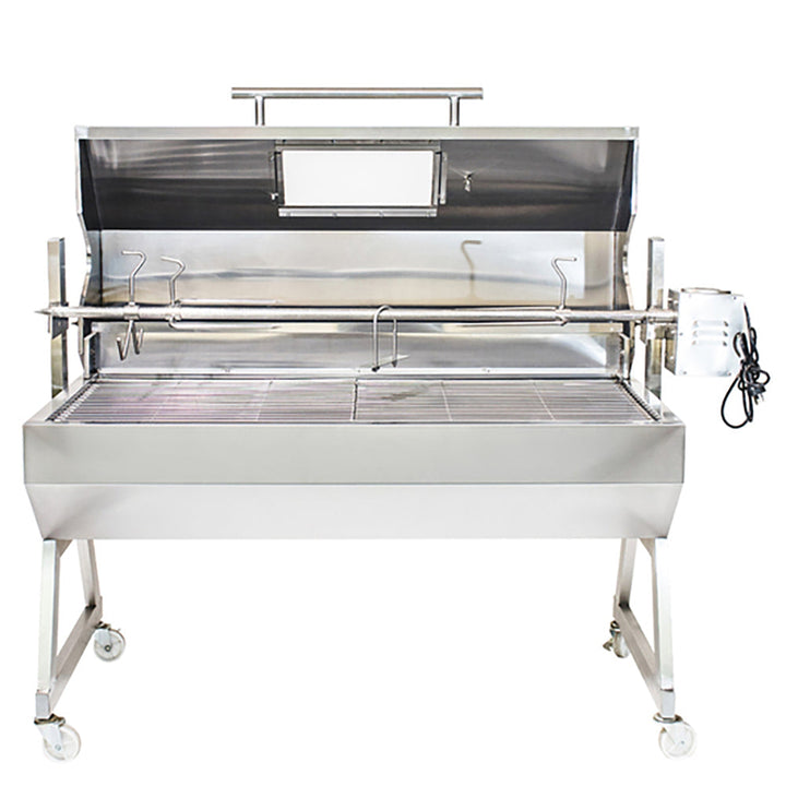 1500 Stainless Steel Hooded Spartan Spit Roaster - BBQ Spit Rotisseries