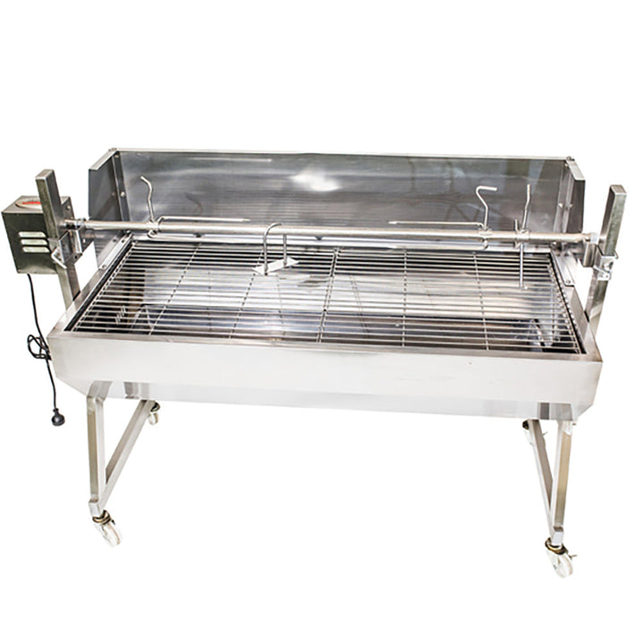 1500 Stainless Steel Spartan Spit Roaster | Flaming Coals - BBQ Spit Rotisseries