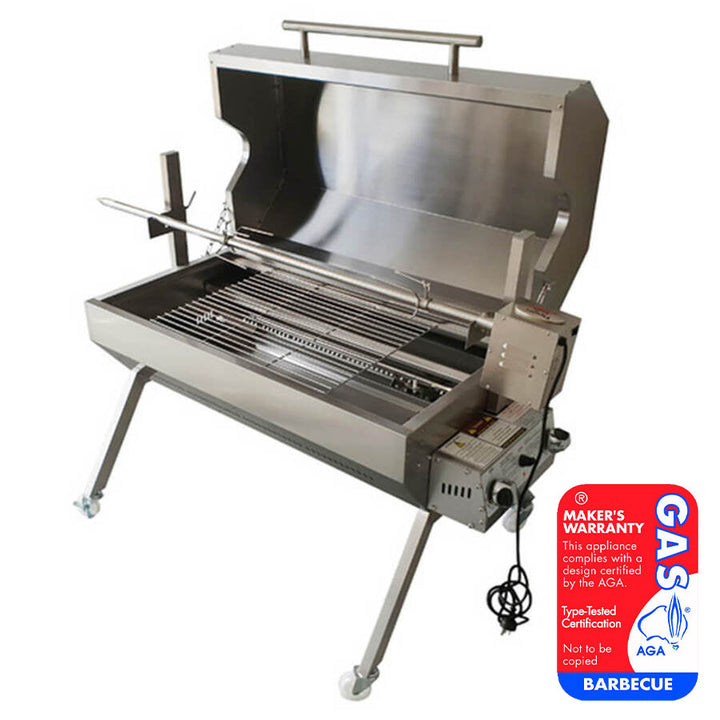 Dual Fuel Spit Roaster 1000 - 30kg Capacity | Flaming Coals